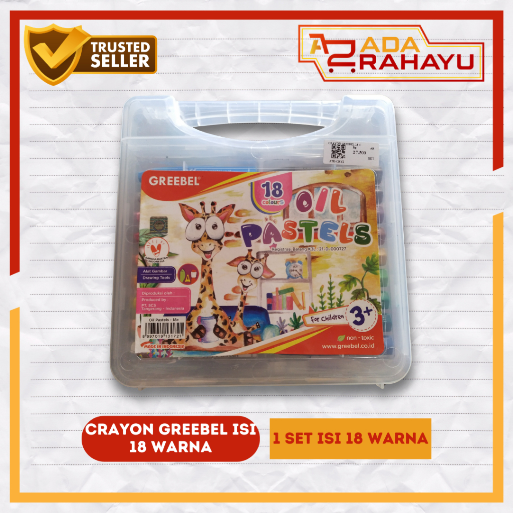 

Crayon Greebel 1 Set isi 18 Warna