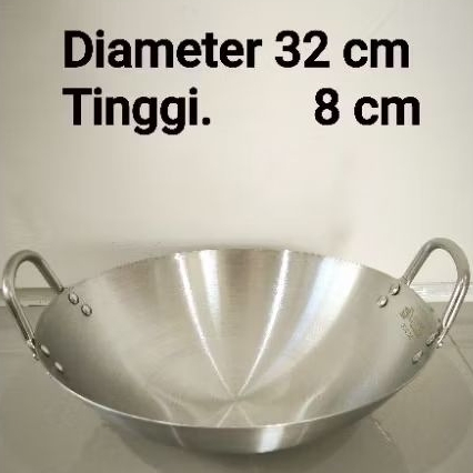 wajan stainless tebal anti lengket 32 cm 555