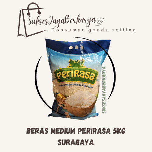 

Beras Medium Pulen Cap Perirasa Biru Kemasan 5kg / Beras medium 5 kg murah Surabaya