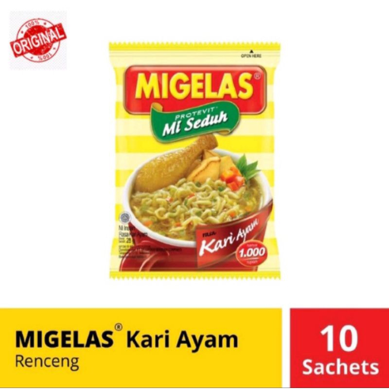 

MiGelas Mi Instant Rasa Kari Ayam 1 Renceng isi 10 Sachet