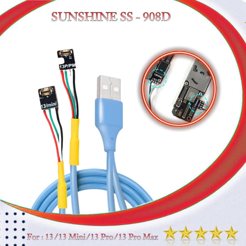 TOOLS CABLE POWER SUPPLY SUNSHINE SS - 908D 13/13 MINI/13 PRO/13 PRO MAX NEW