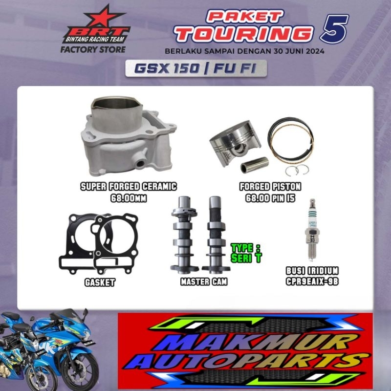 Paket Touring 5 BRT GSX 150 FU FI - BINTANG RACING TEAM BRT
