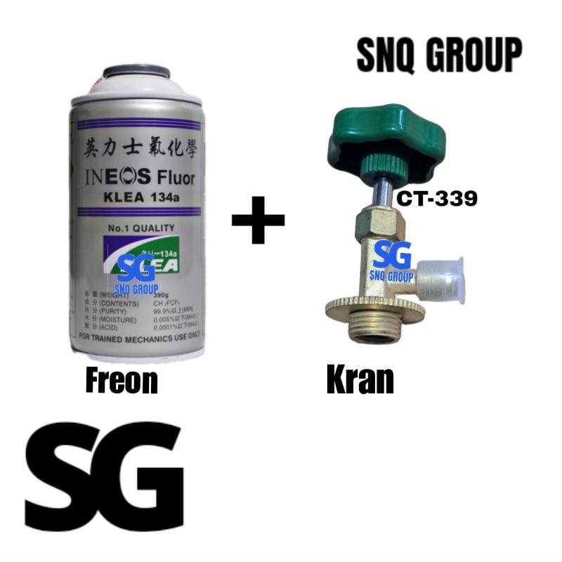 Freon AC mobil klea R134a + Kran freon CT339