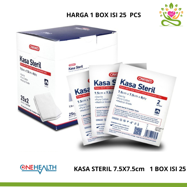 Kasa Steril 7.5 x 7.5cm Kassa Sterile Onemed 1 Box isi 25 Pcs