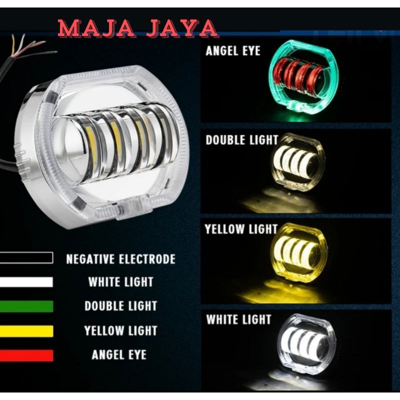 Lampu tembak Daymaker 4 Mata Biled Projie Biled proji Biled 4 lens DC 12-36 Volt power 40 watt