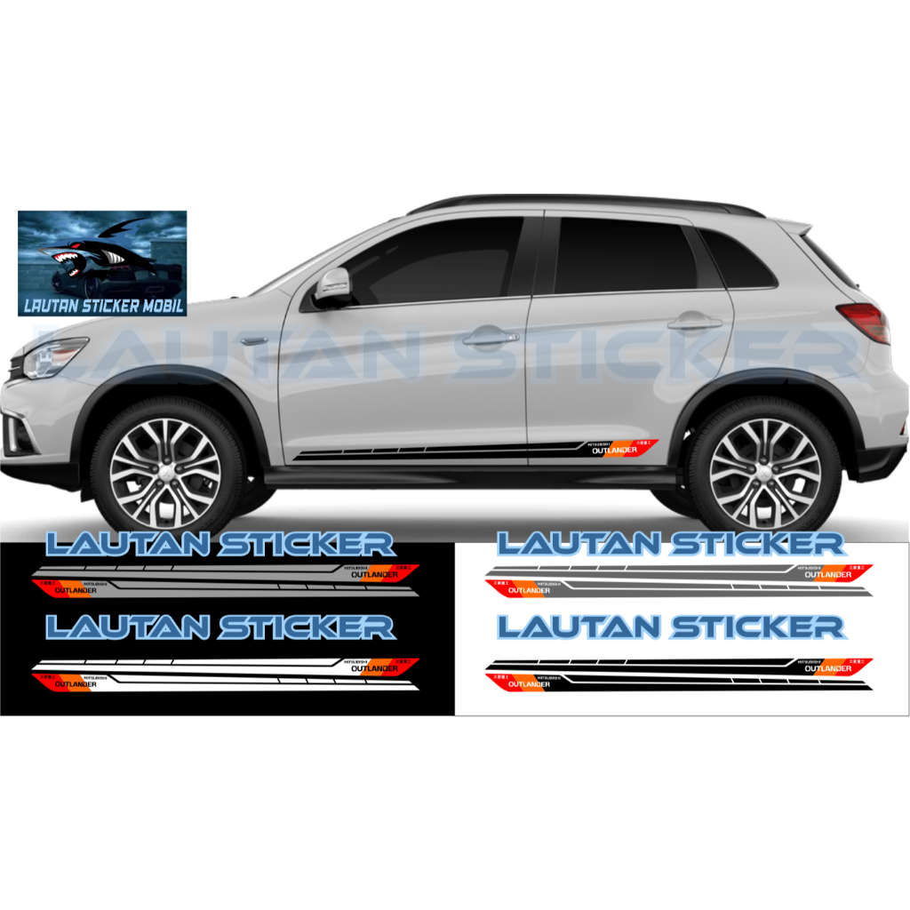 cutting stiker mobil mitsubishi outlander stiker list mobil outlander