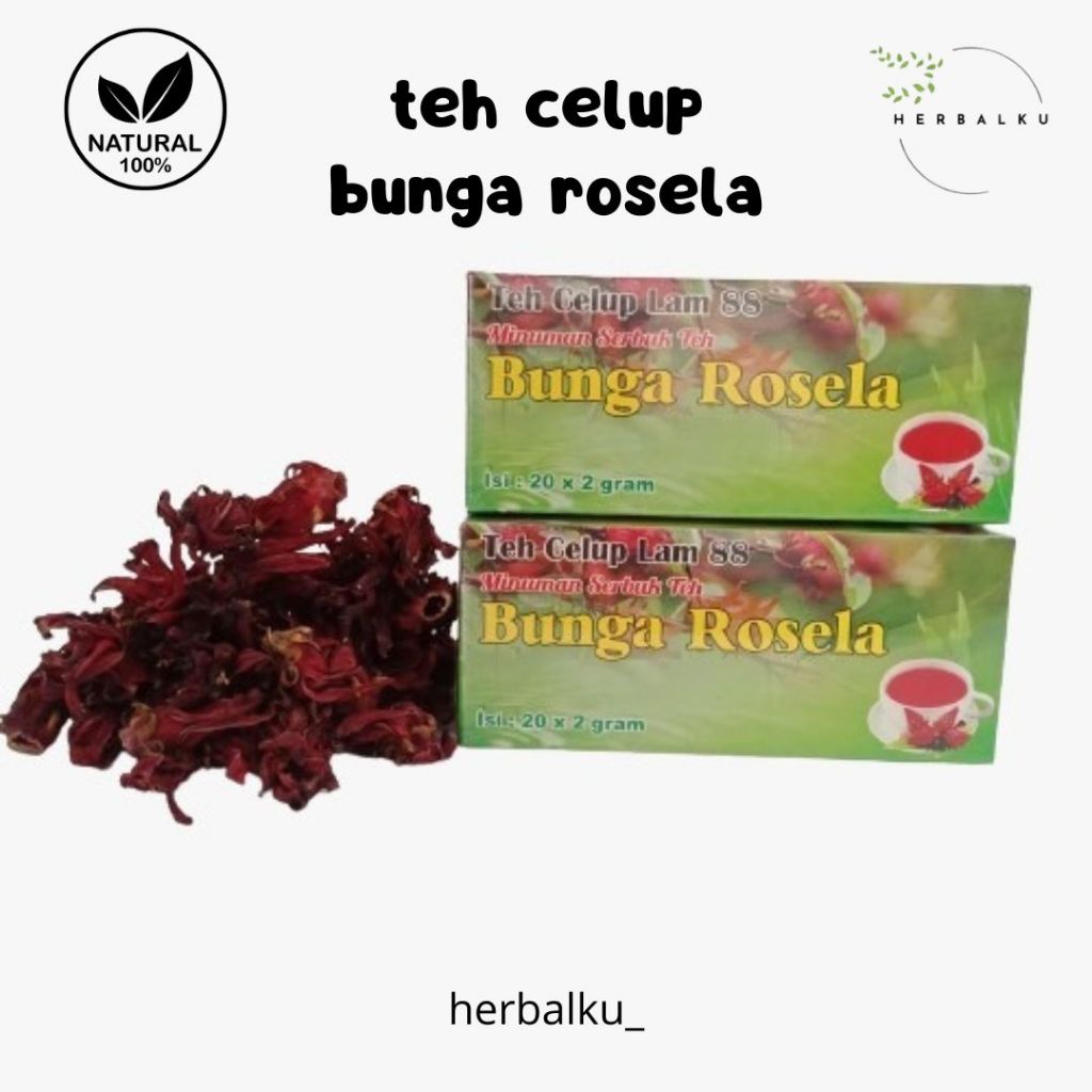 

TEH CELUP BUNGA ROSELLA HERBAL ANTI AGING, DETOX, KAYA VIT C