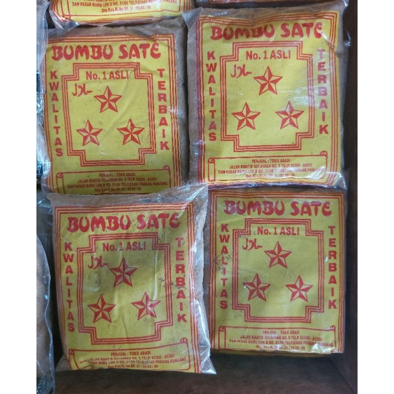 

Bumbu sate abadi cap bintang Pack (isi 20pc).
