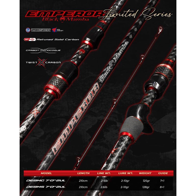 Joran UL Daido Emperor Black Mamba Pro Series 702 (2-6 Lbs)