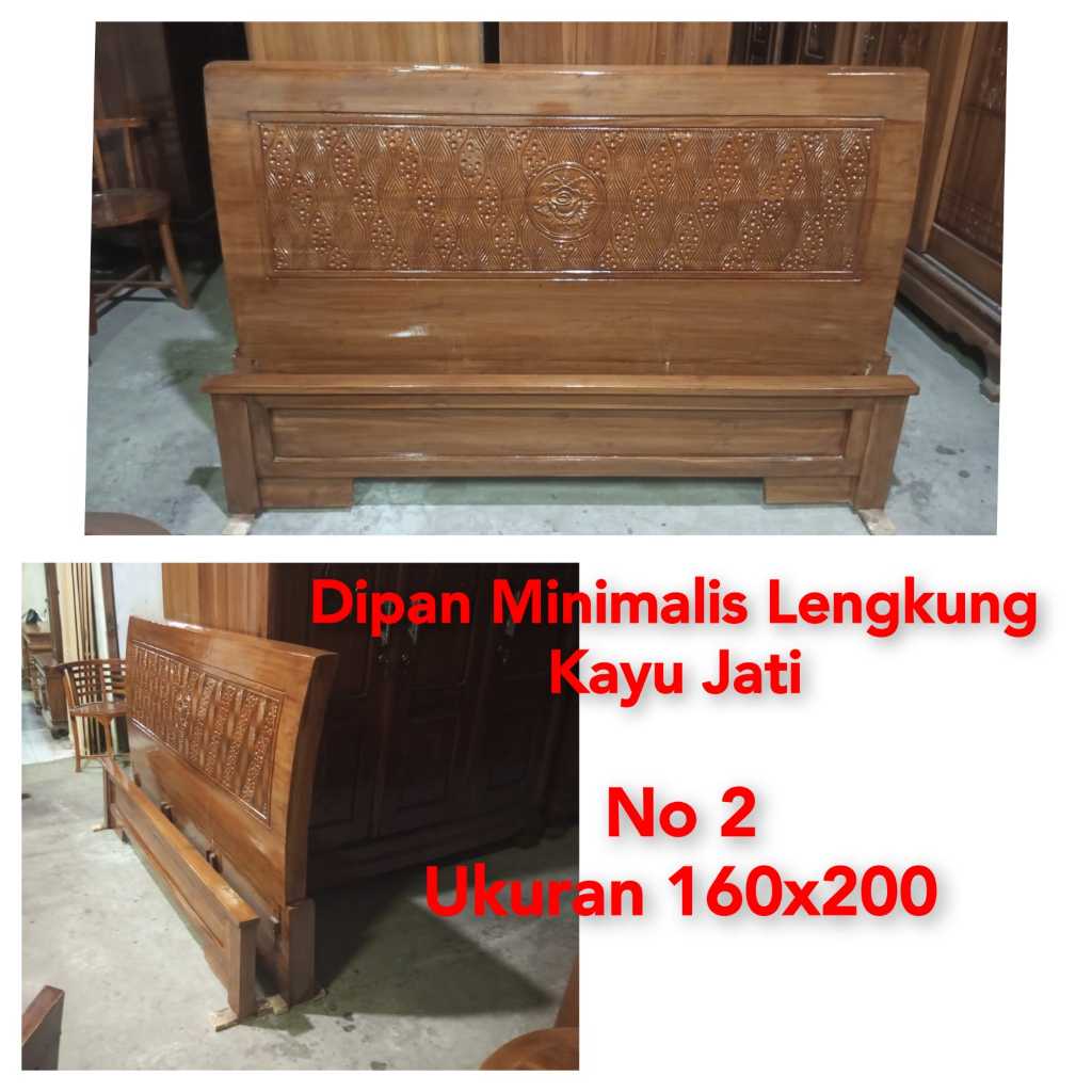 dipan minimalis kayu jati 160x200