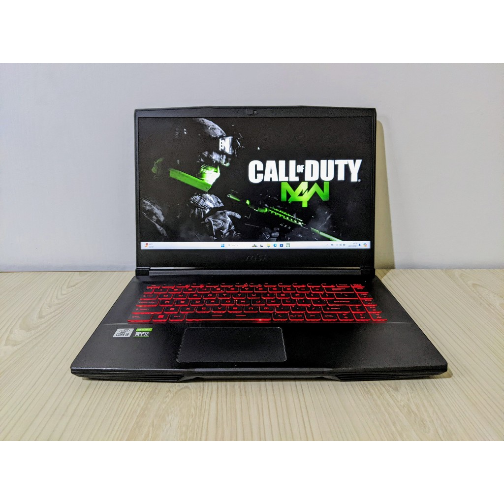 MSI GF63 Thin 10UC i5 Gen 10 Nvidia RTX 3050 RAM 16GB SSD512GB Gaming Second Laptop Gen10