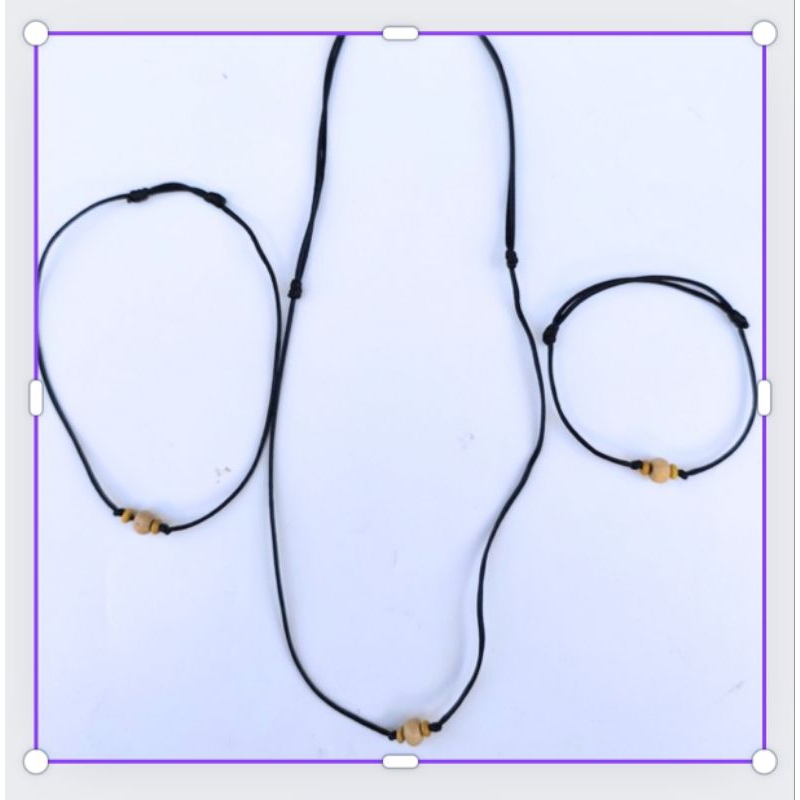 Gelang Kaki Tali Hitam/ Gelang Kaki Tali Hitam Terlaris/ 1set Gelang Tangan, Gelang Kaki dan Kalung