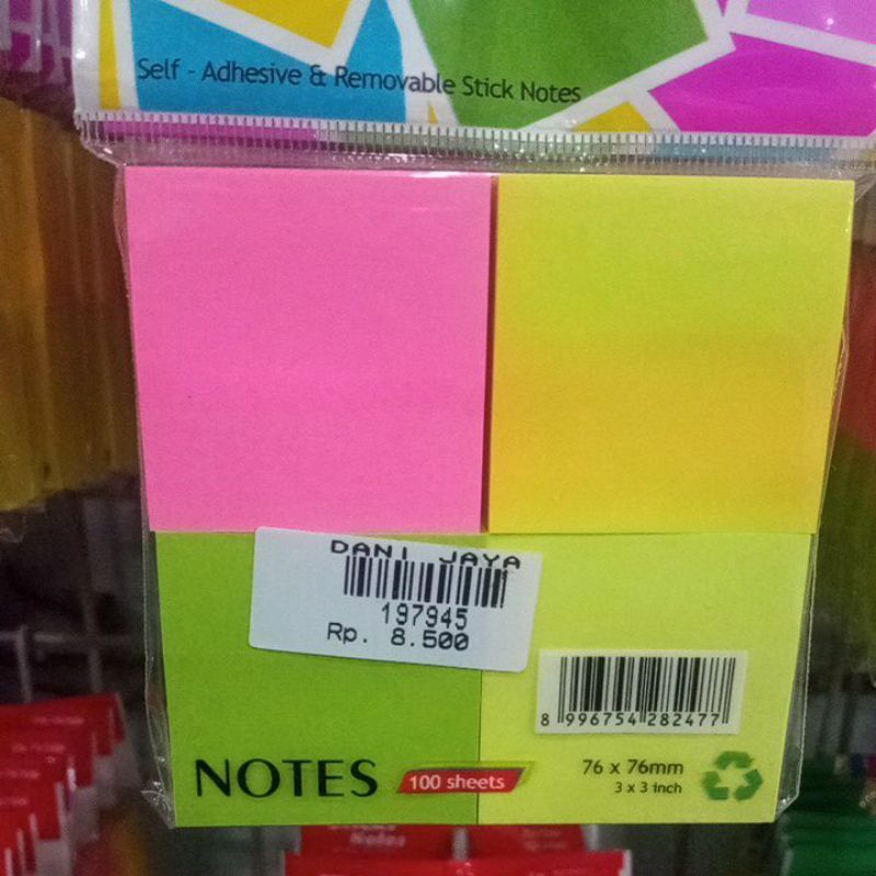 

MEMO STICK / STICKIE NOTE / STICKY NOTE POLOS 4warna