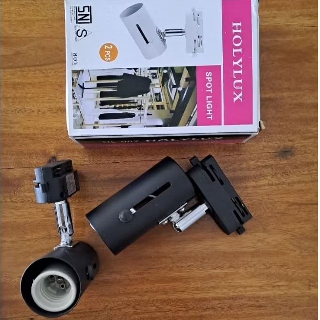 HOLYFLUX FITTING TRACKLIGHT LAMPU REL TRACK LED SOROT LAMPU SOROT TRACKLIGHT  REL SPOTLIGHT