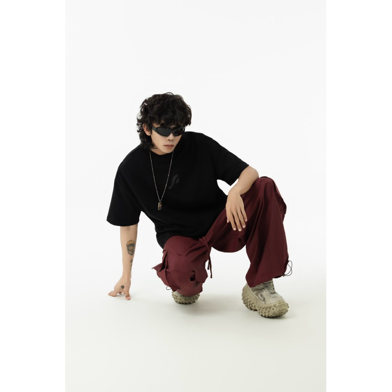 PRESENT ORIGINS WIDE-LEG BAGGY LOOSE PANTS | CREAM, VELVET & KHAKI