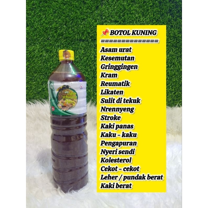 

JAMU HERBAL RAJA MADU KLANCENG PLUS (KUNING) 1.5 Ltr / 1500ml EXP 31-12-2027