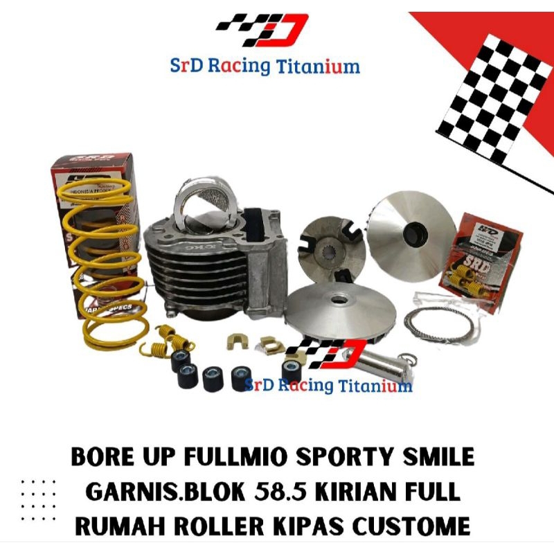 Paket Bore Up Mio Sporty Mio Soul 150cc Blok Seher 58.5 Full Upgrade Roller SRD