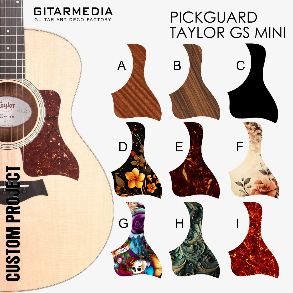 pickguard taylor gs mini pickguard gitar taylor 3/4