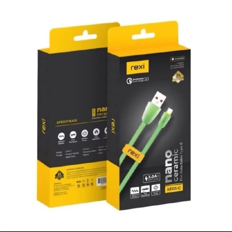 Rexi KF01-M/C/L Cable Nano Ceramic Micro/Type-C/Lightning Fast Charging KF01