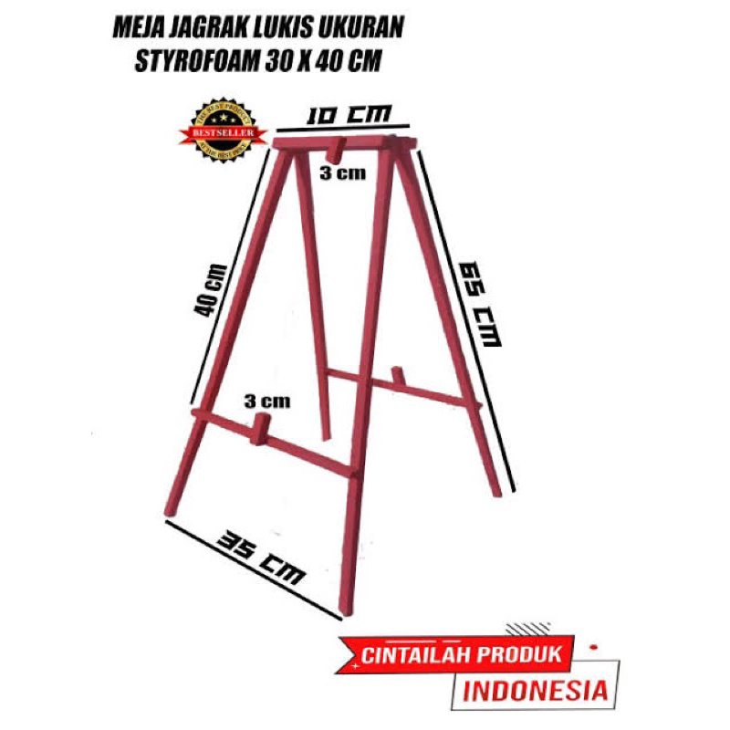 

jagrak kayu sterofoam lukis lipat