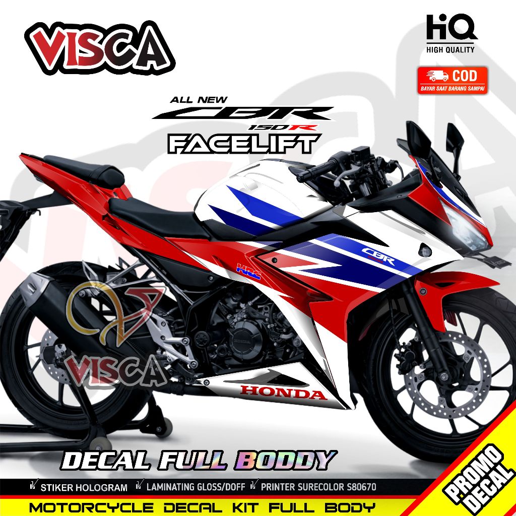 Decal CBR 150R Facelift Full Body / Striping CBR 150R Facelift 2016 2017 2018 / Stiker Dekal CBR 150