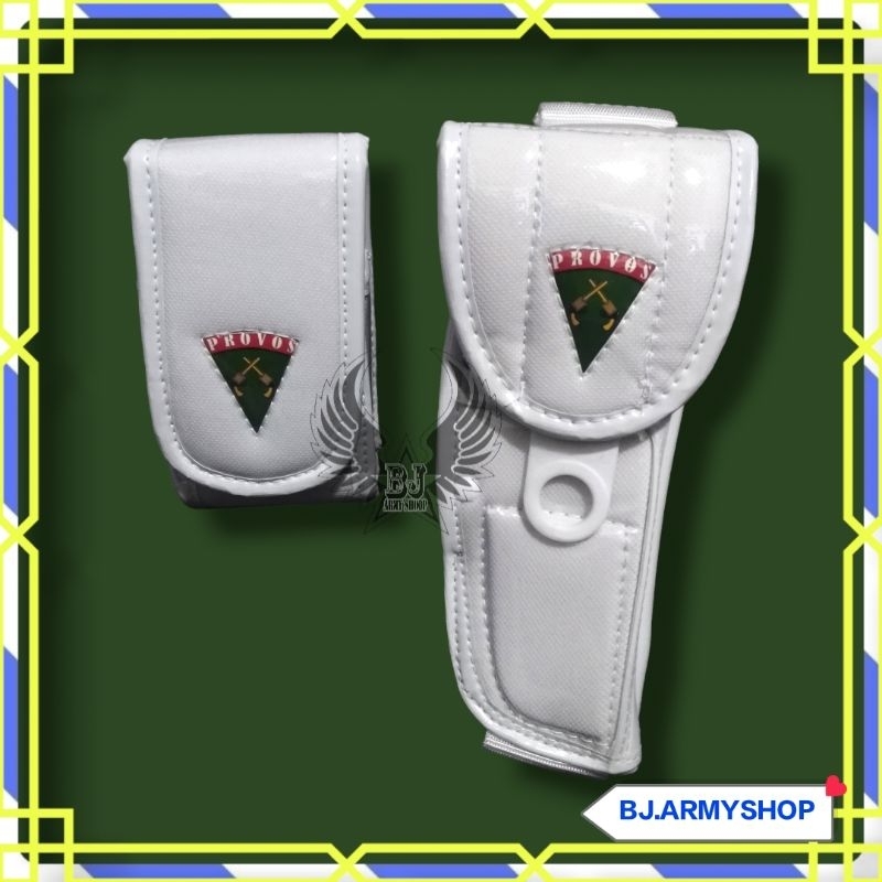 Holster Sarung Pistol Provos Full Panjang + Sarung Tempat Hp/Magazen / Holster Provos / Sarung Pisto