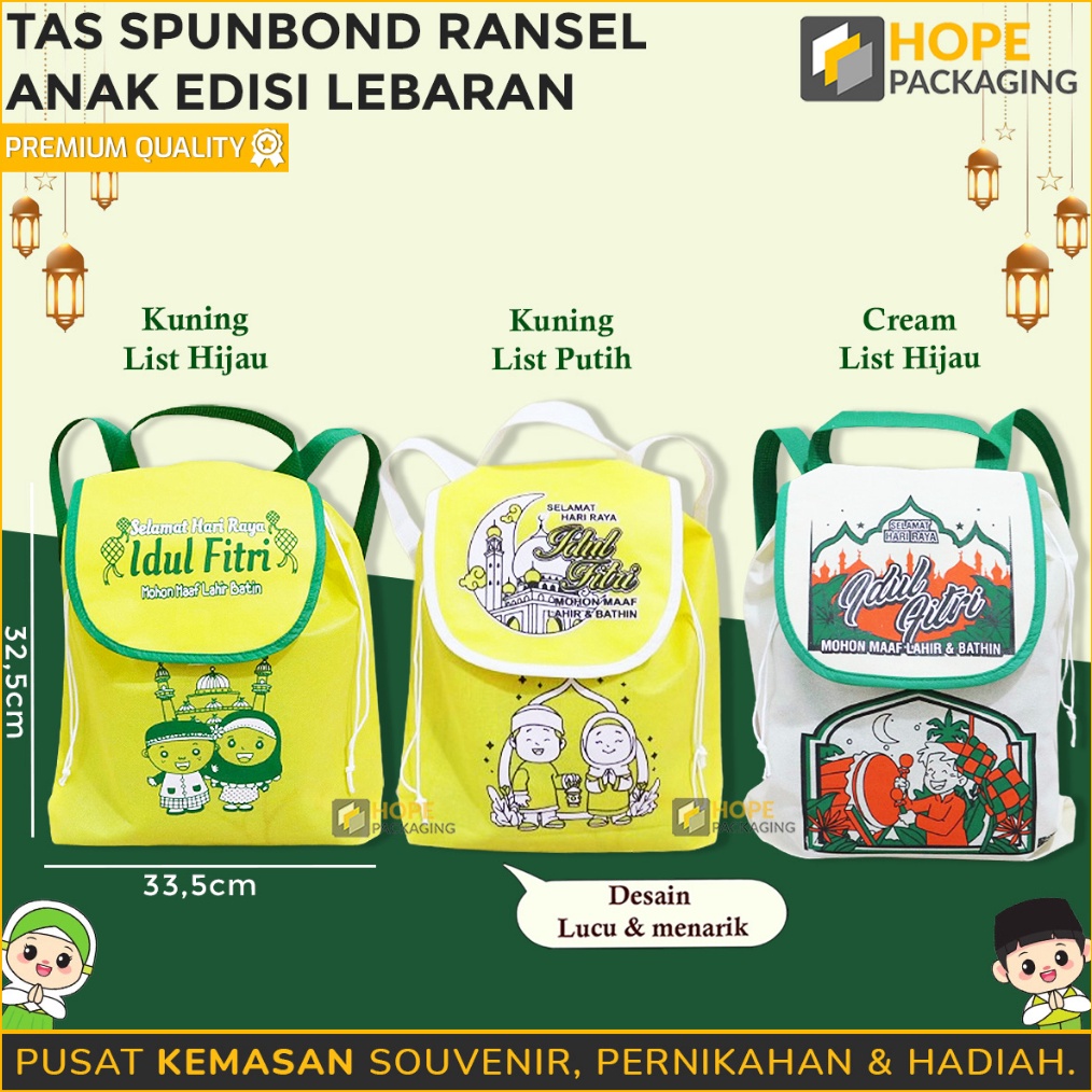 

PROMO SPESIAL Tas Spunbond Ransel Serut Motif Lebaran Goodie Bag Souvenir Anak Parcel Idul Fitri Souvenir Kue Lebaran Idul Fitri