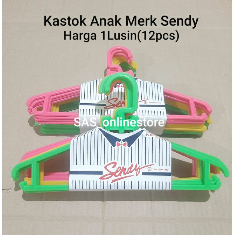Kastok Baju Anak Merk Sendy 1Lusin(12pcs)/Hanger Anak Sendy