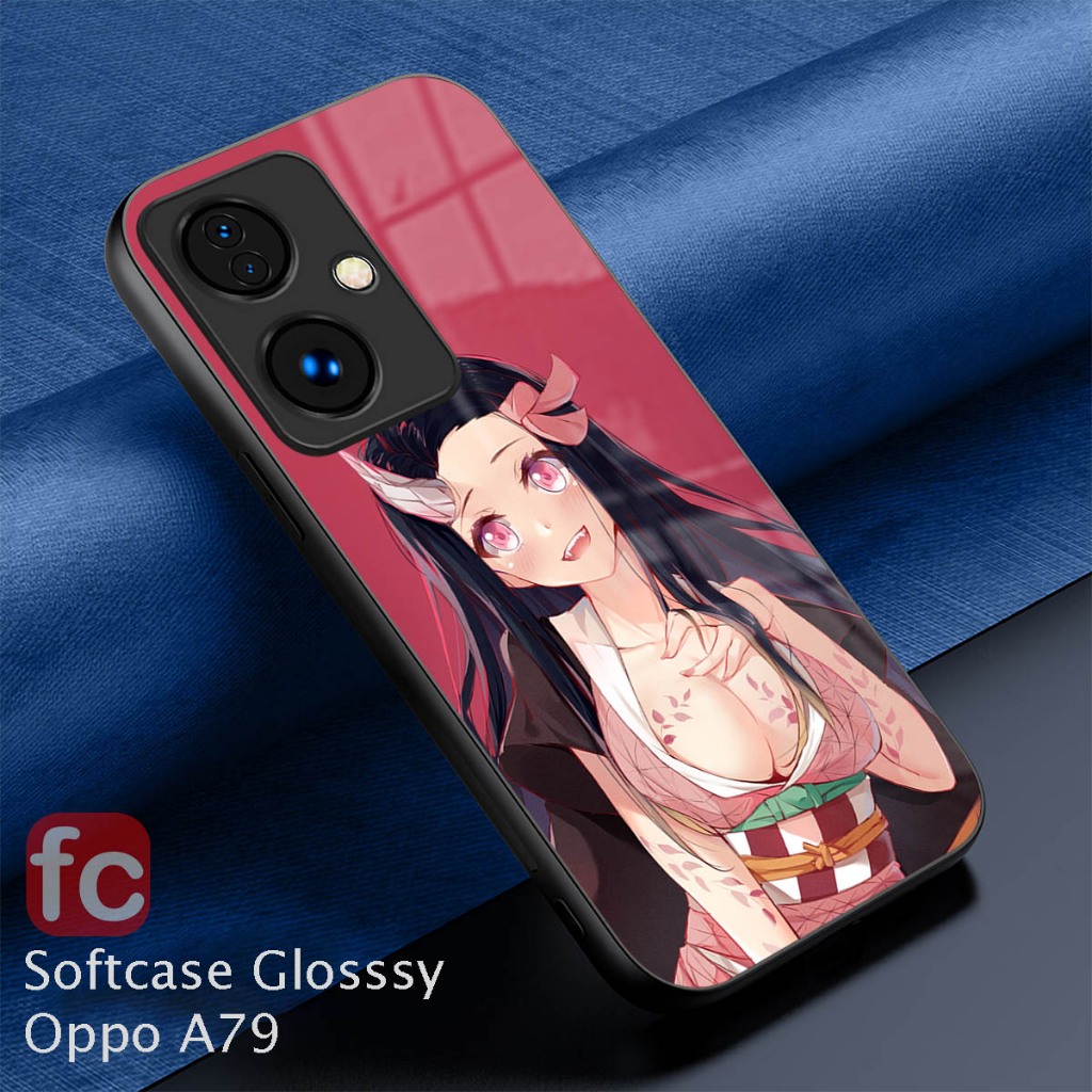 Softcase Kilau Oppo A79 |FR54| Case Premium Kamera Protector | Kesing Glossy Efek Kaca | Pic HD Sili