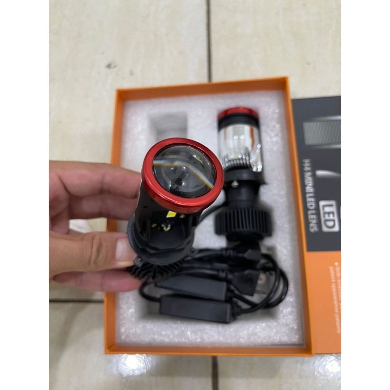 Lampu Led Y7 Projie H4 mini protector Lens Lensa Mobil Motor -Y7-H4