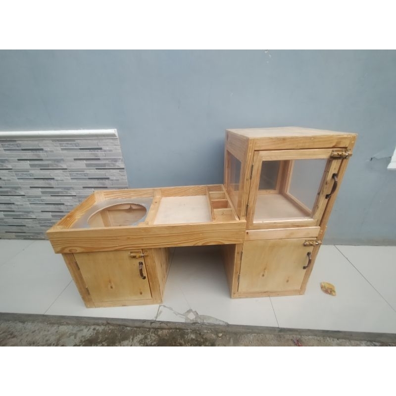 gerobak kayu jati Belanda gerobak cilok bakso dll