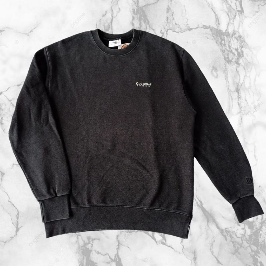 CREWNECK COVERNAT ORIGINAL, HITAM, SIZE L (SECOND BRANDED) CN152