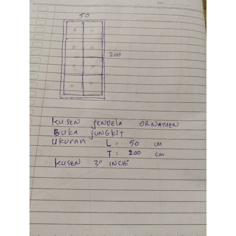 Jendela Aluminium Ornamen Custom