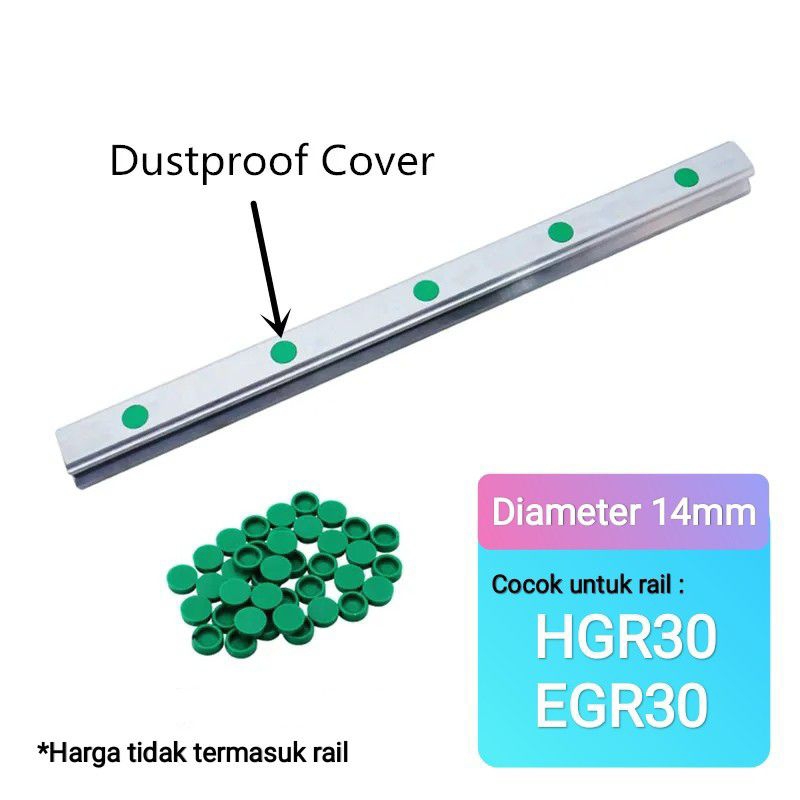 Tutup plastik cover Rail linear guide HGR30 HGR 30 dust caps cupbolt