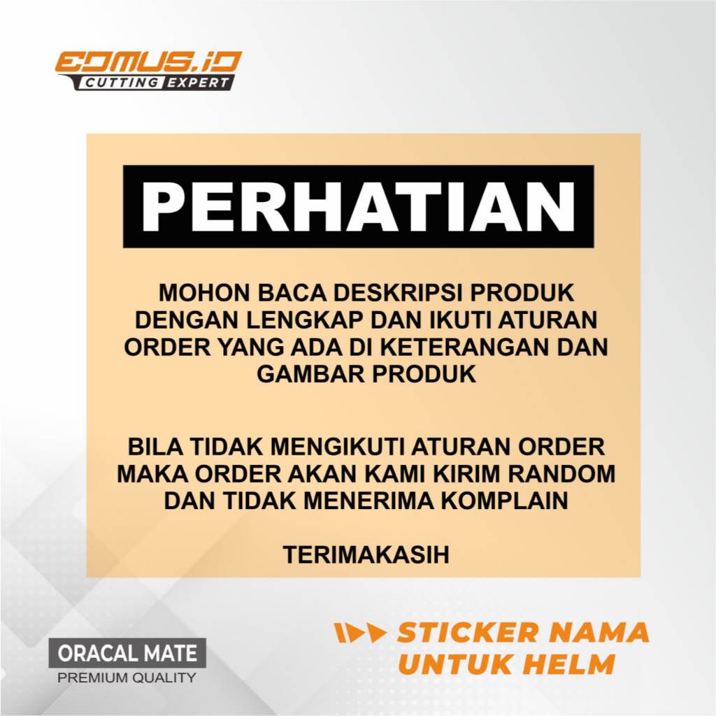 

Sticker Tandatangan Sticker Cutting Custom Untuk Laptop, Helm, Motor, Mobil, Tumbler dll