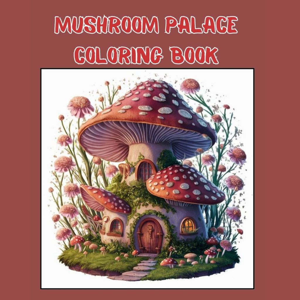

MUSHROOM Coloring Book Buku Gambar Sketsa Mewarnai Anak TK SD Remaja Kertas Tebal Premium Aesthetik