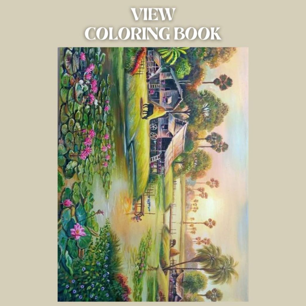 

PANORAMA Coloring Book Aesthetic For Kids And Adult Buku Gamabar Sketsa Mewarnai Kertas Tebal Premium
