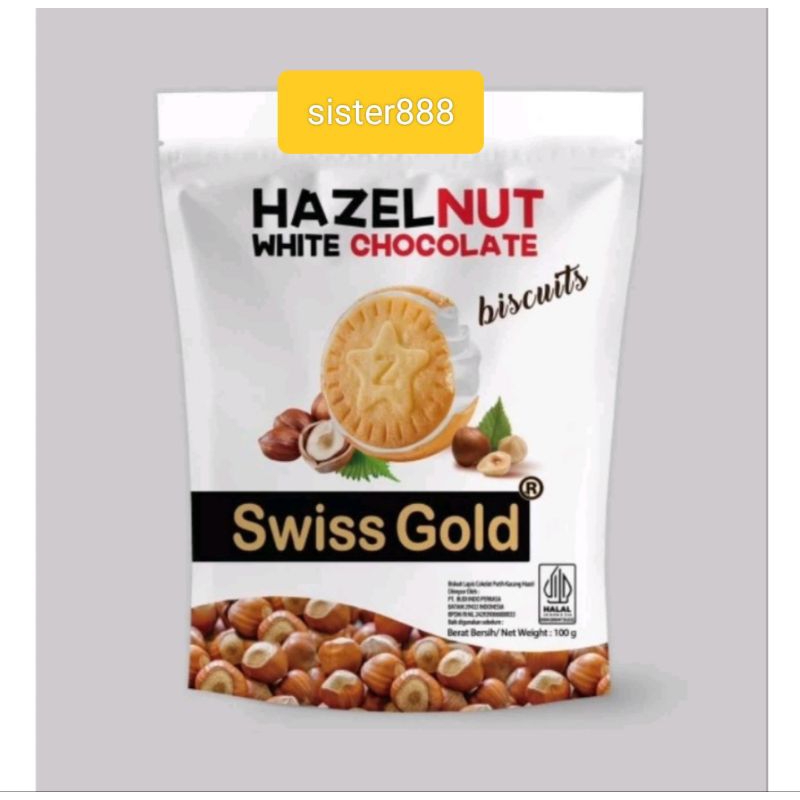 

Biskuit hazelnut white coklat/coklat putih isi 100 dan 200 gr