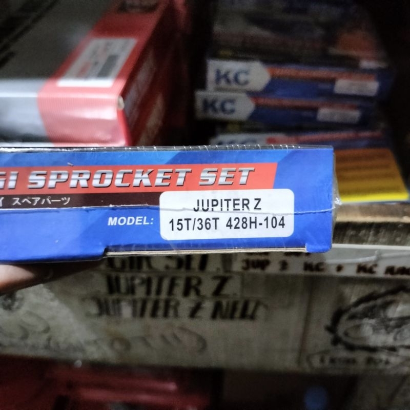 GEAR SET JUPITER Z UNTUK MOTOR JUPITER Z MERK KC PREMIER