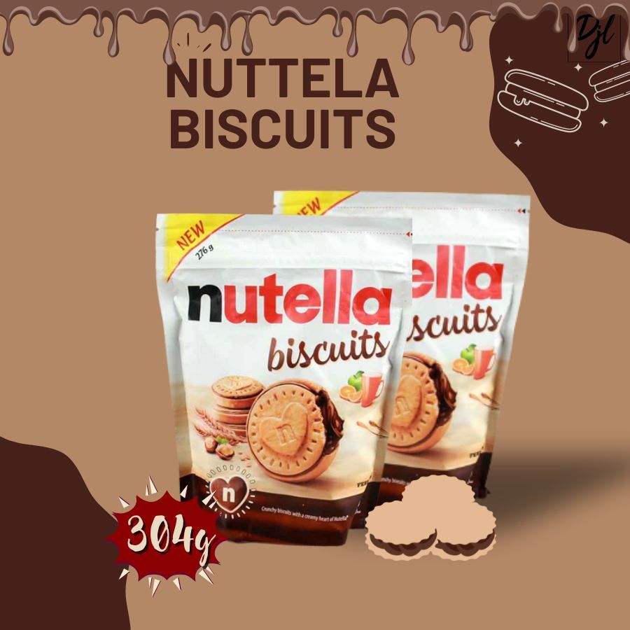 

Nutella Biscuits 304g Biskuit Lapis Krim Cokelat 1 Pouch