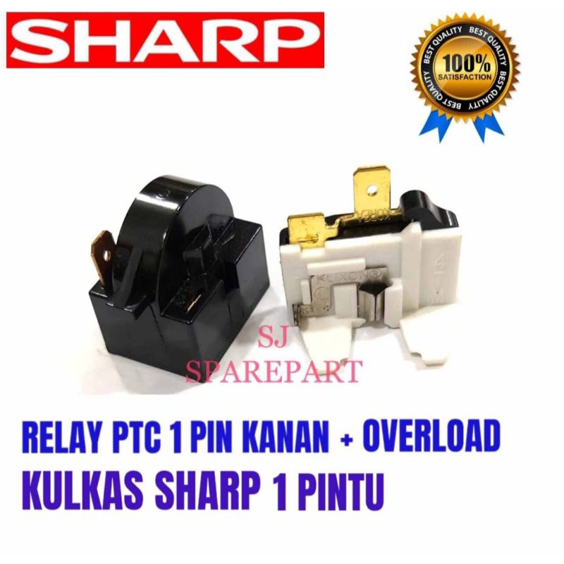 RELAY PTC OVERLOUD KULKAS SHARP 1 PINTU