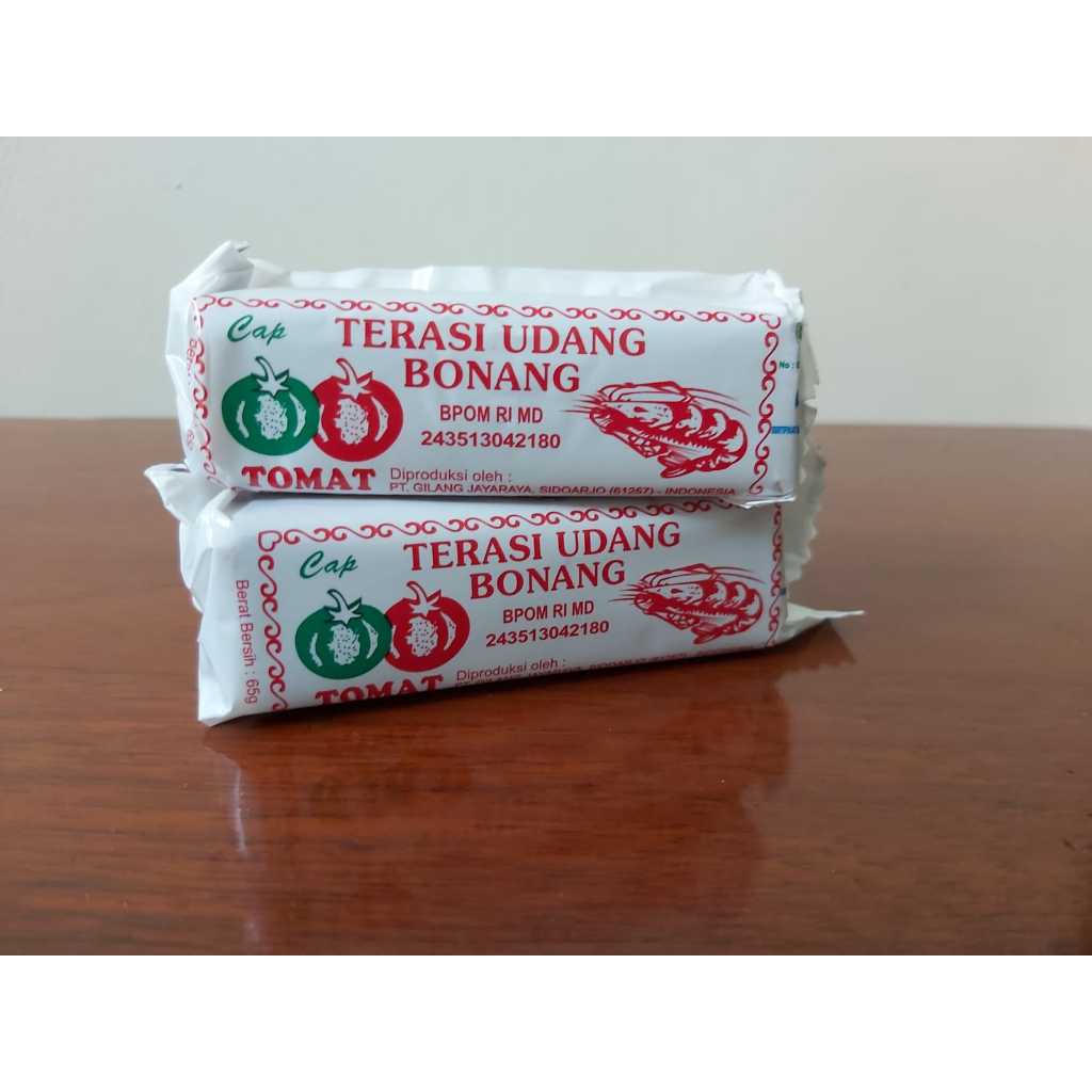 

Terasi Udang Bonang Cap Tomat / Trasi (Shrimp Paste) 65 Gram