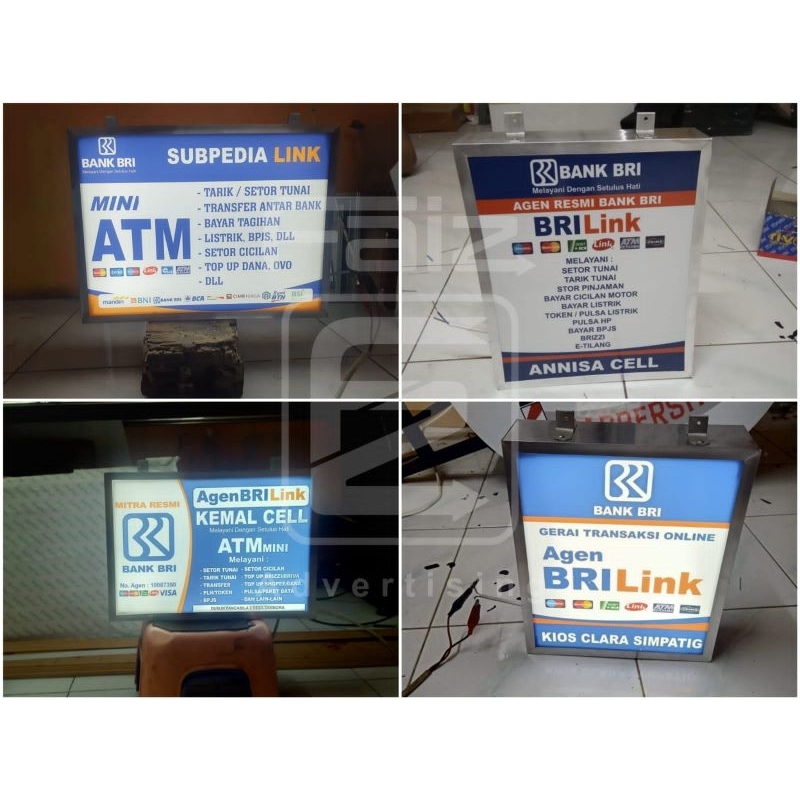 NEON BOX  BRI LINK ,BNI,BSI,MANDIRI BANK DLL 2 MUKA DISEN SUKA SUKA