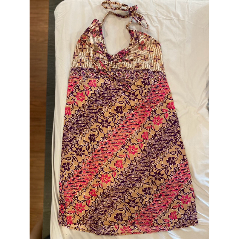 PRELOVED Backless Batik Dress / Mini Batik Dress / Daster Batik