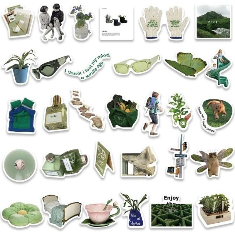 

STICKER GREEN THEME (2)