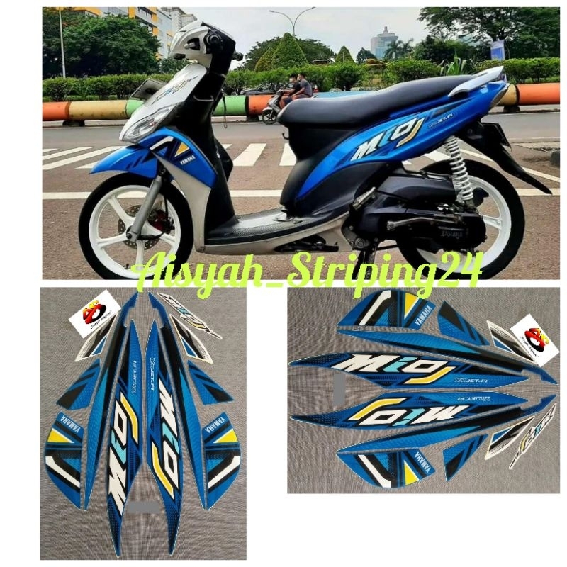 stiker striping lis bodi motor Yamaha Mio j 2012