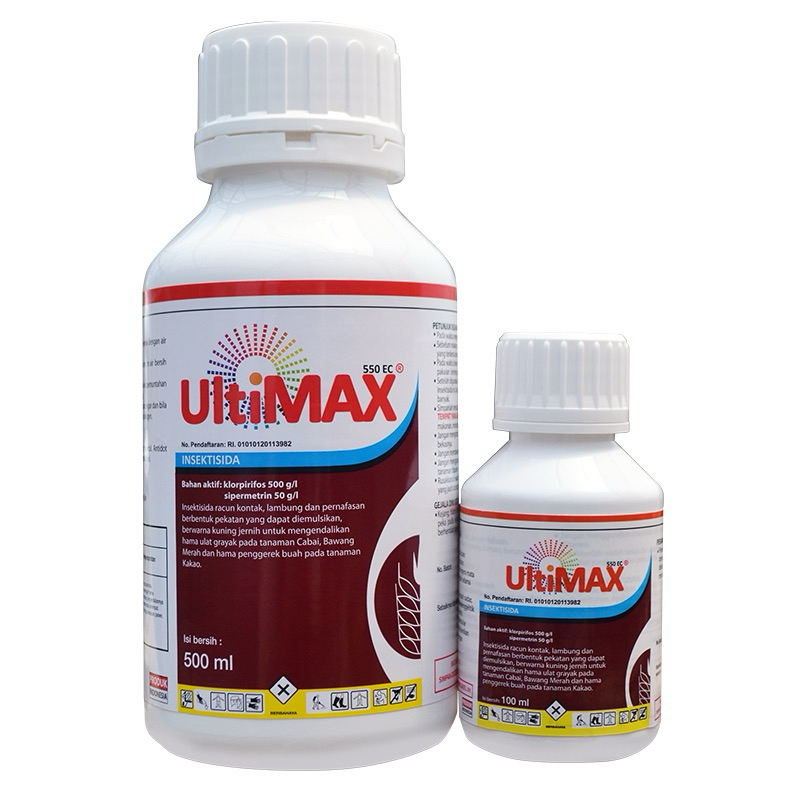 Ultimax obat hama kontak insektisida kontak lambung padi palawija wereng sundep kupu ular mati ikan 