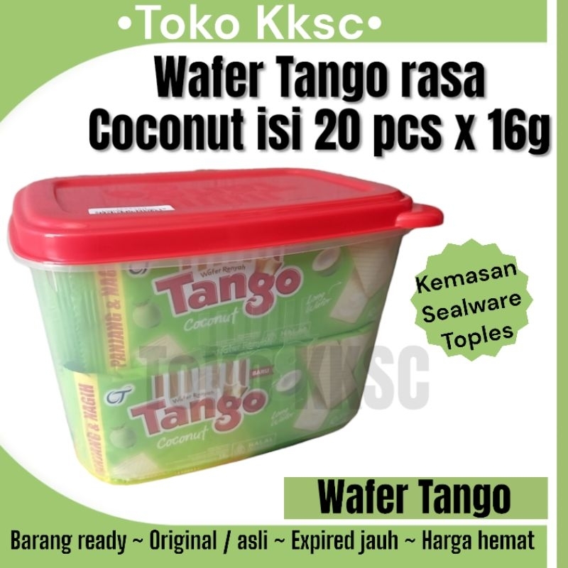 

WAFER TANGO RASA COCONUT KEMASAN TOPLES isi 20 pcs x 16g