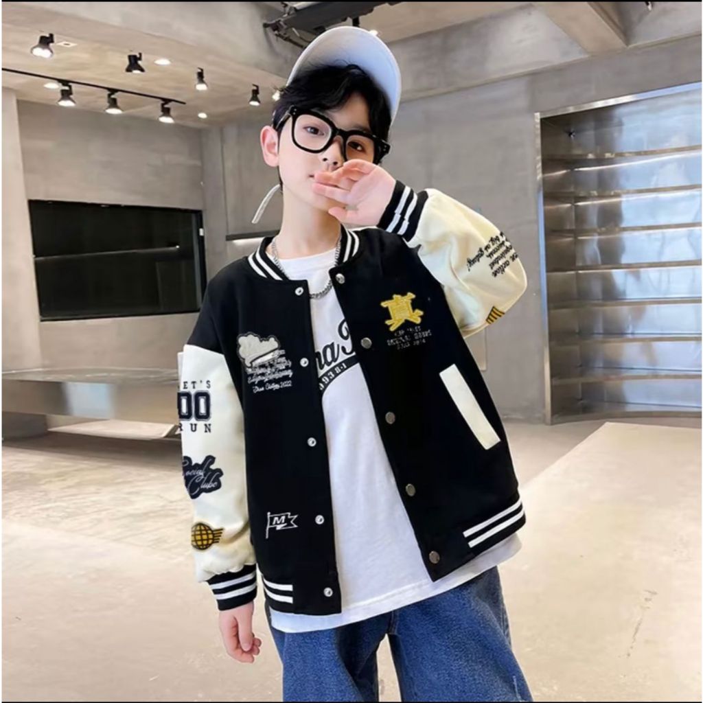 (BORDIR) Jaket Varsity Hoodie Sweatshirt Hijau Pria Wanita Bordir / Jaket Bordir Varsity Tebal / Jak