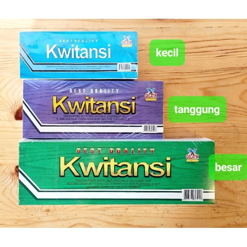 

KWITANSI GELATIK KEMBAR KECIL, TANGGUNG, DAN BESAR / KECIL ISI 25 BUKU, TANGGUNG & BESAR ISI 10 BUKU